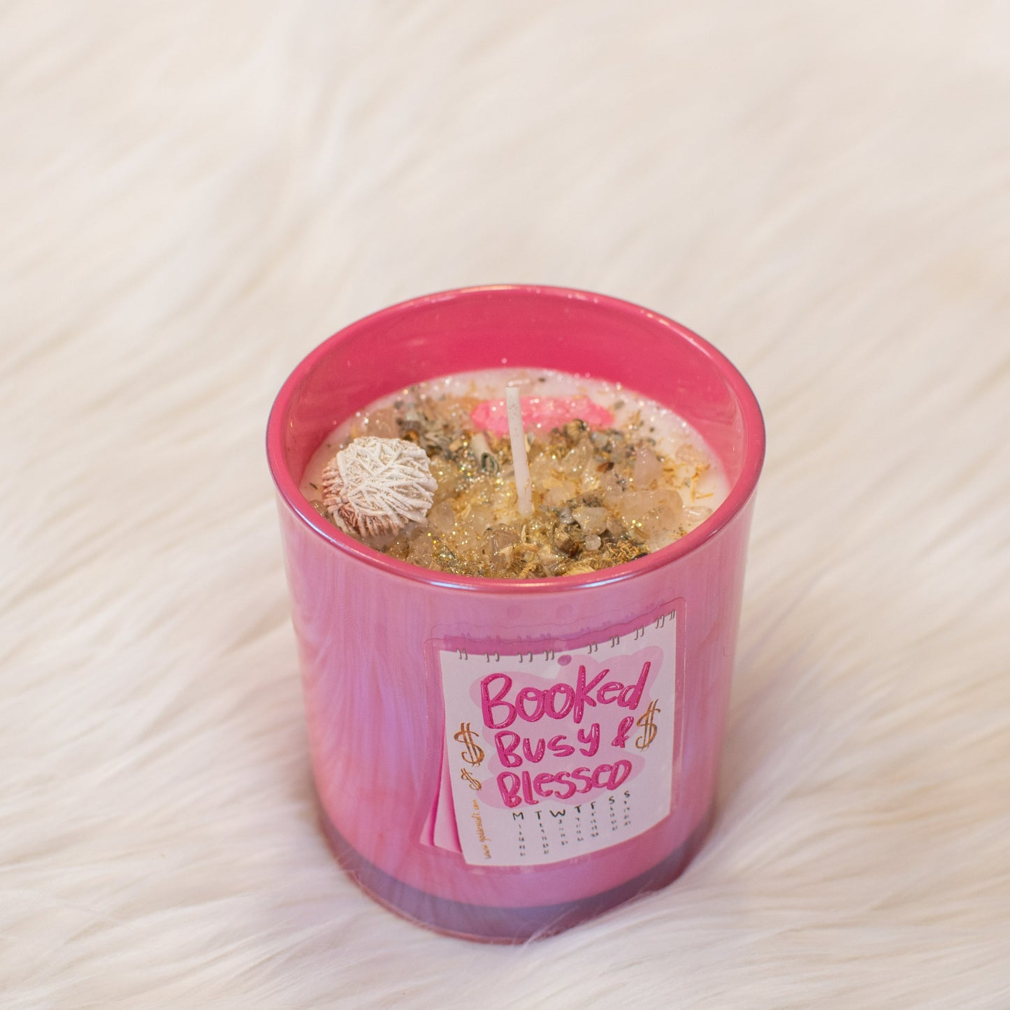 Booked, Busy and Blessed Candle