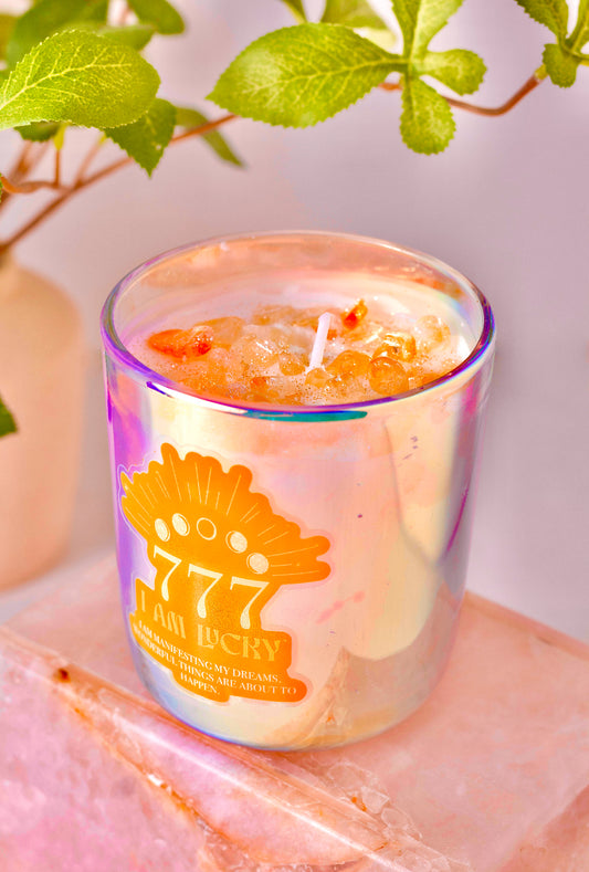 I Am Lucky 777 Candle